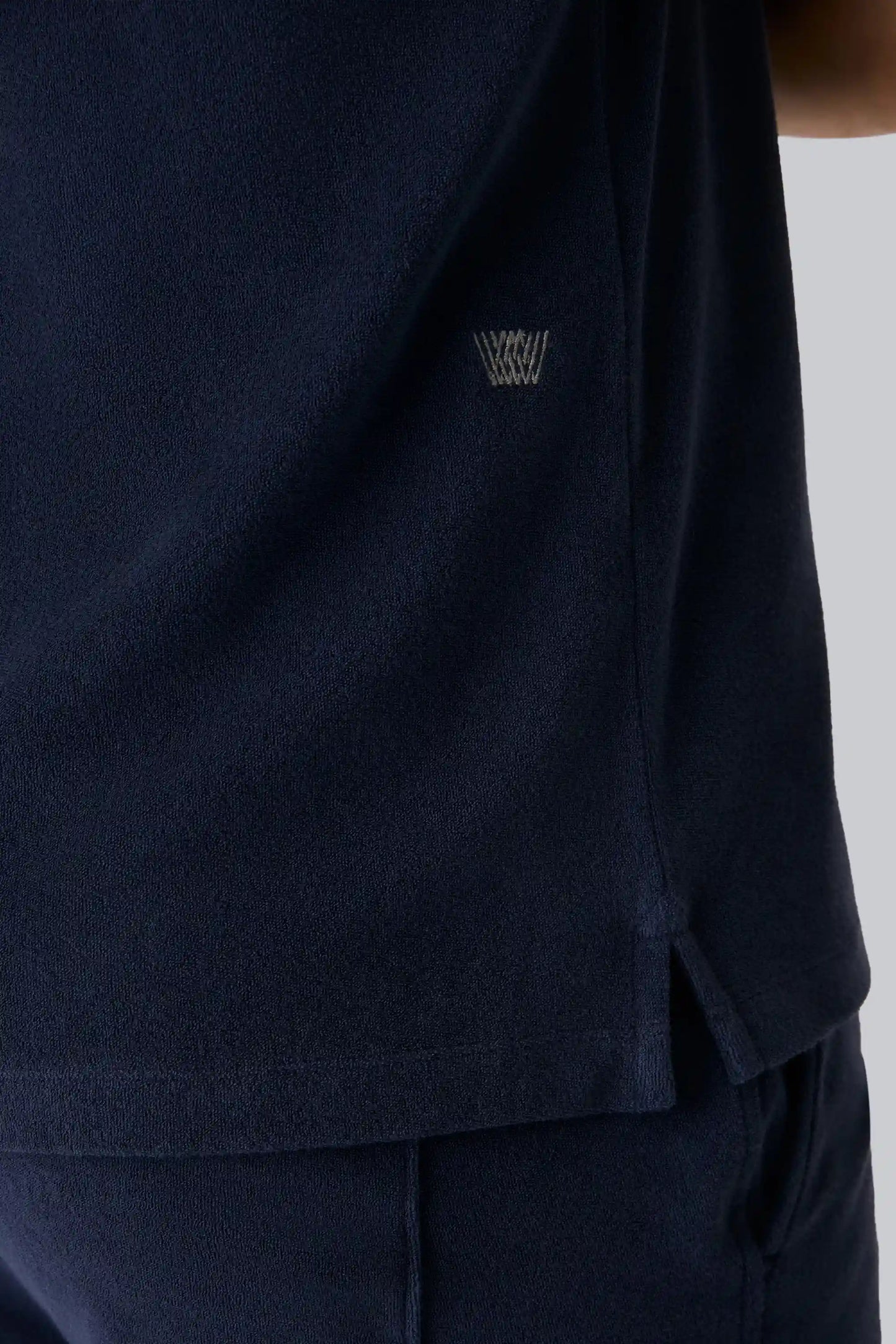 Terry Cloth Johnny Collar Polo