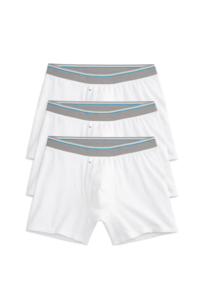 3-Pack AIRKNITˣ Cotton Boxer Briefs - With Fly