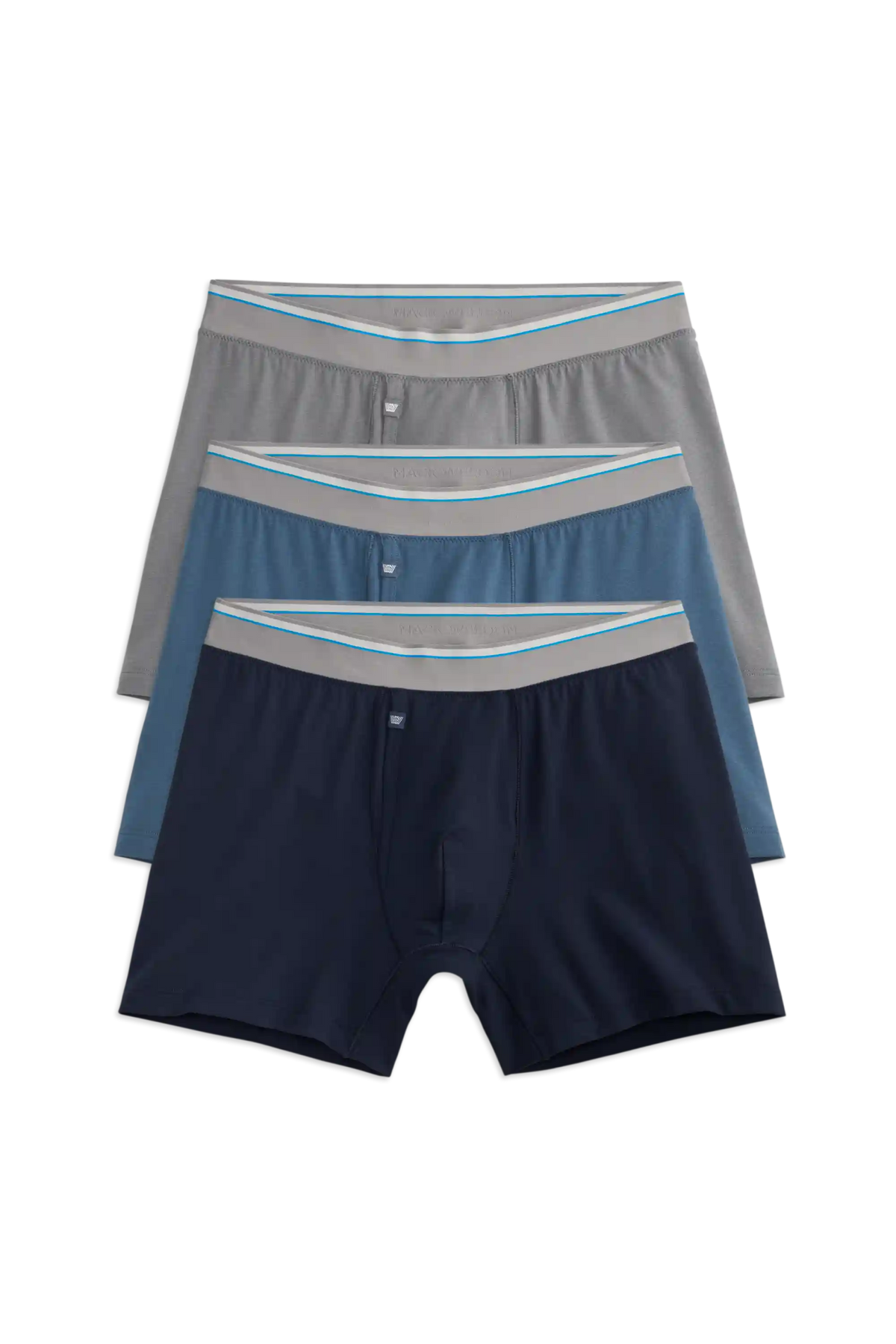 3-Pack AIRKNITˣ Cotton Boxer Briefs - With Fly