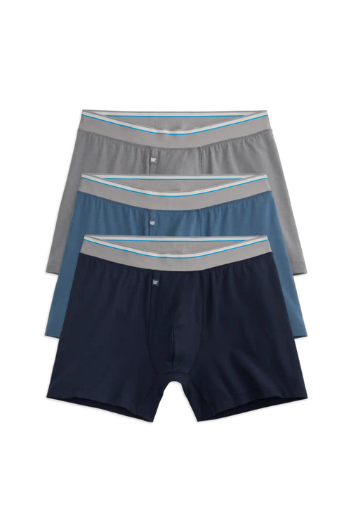 3-Pack AIRKNITˣ Cotton Boxer Briefs - With Fly