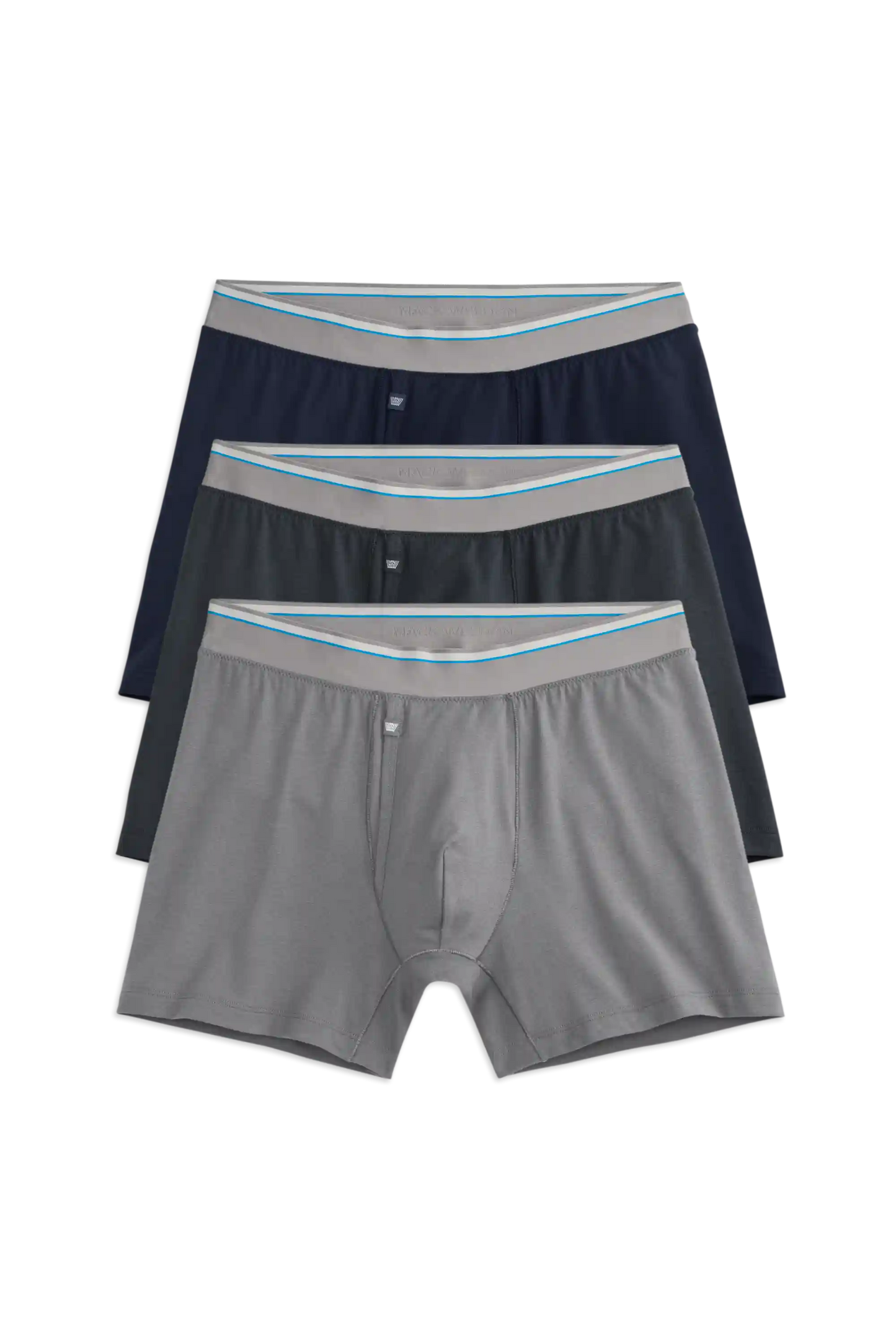 3-Pack AIRKNITˣ Cotton Boxer Briefs - With Fly