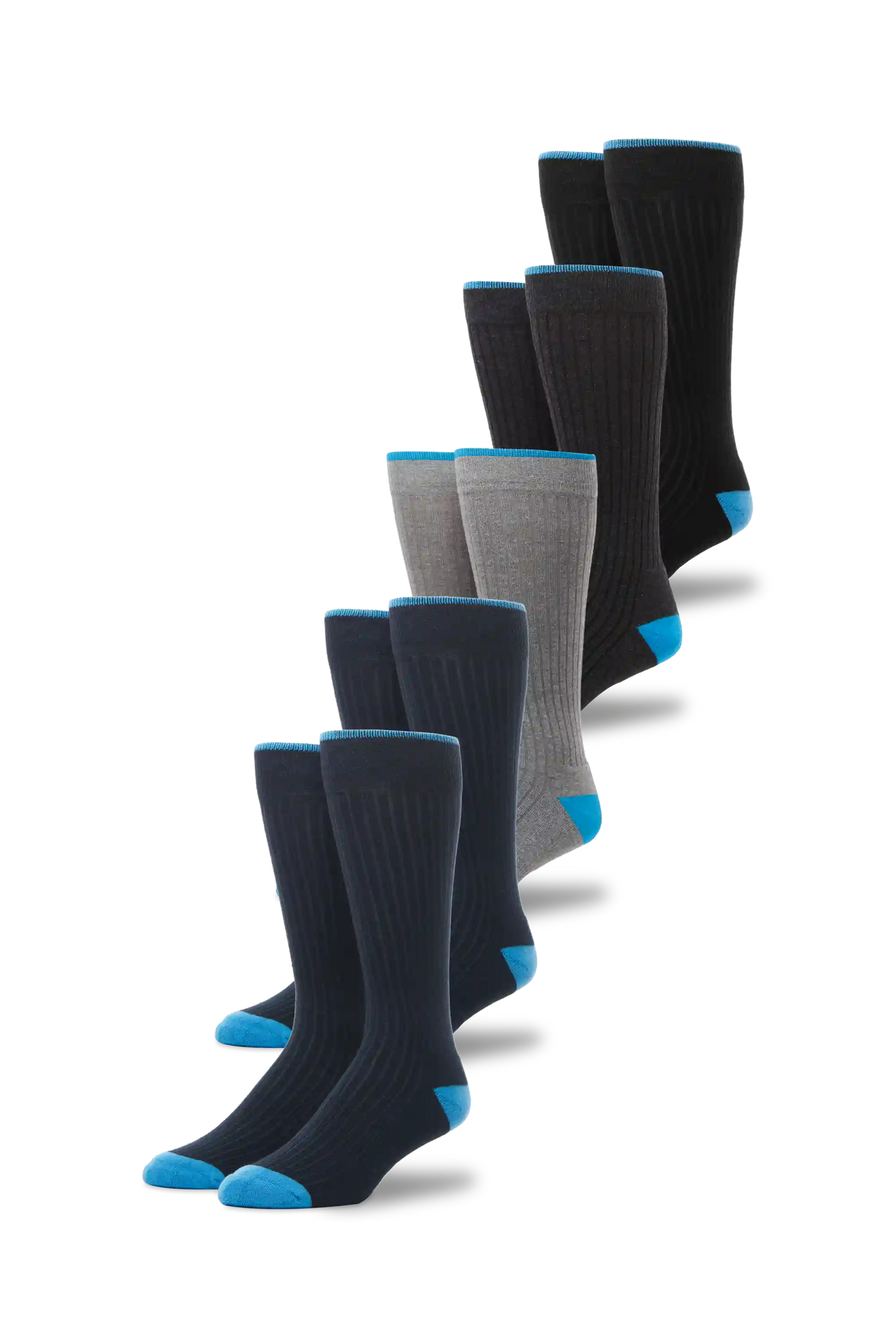 5-Pack Everyday Extended Crew Socks