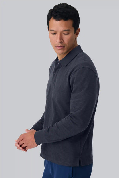 Heavyweight Slub Long Sleeve Polo