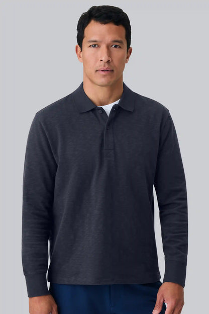 Heavyweight Slub Long Sleeve Polo