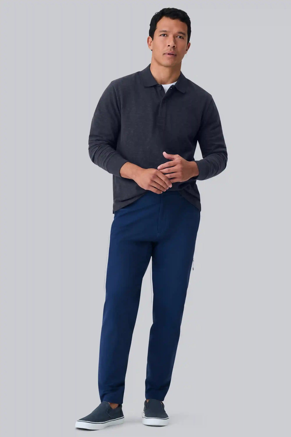 Heavyweight Slub Long Sleeve Polo