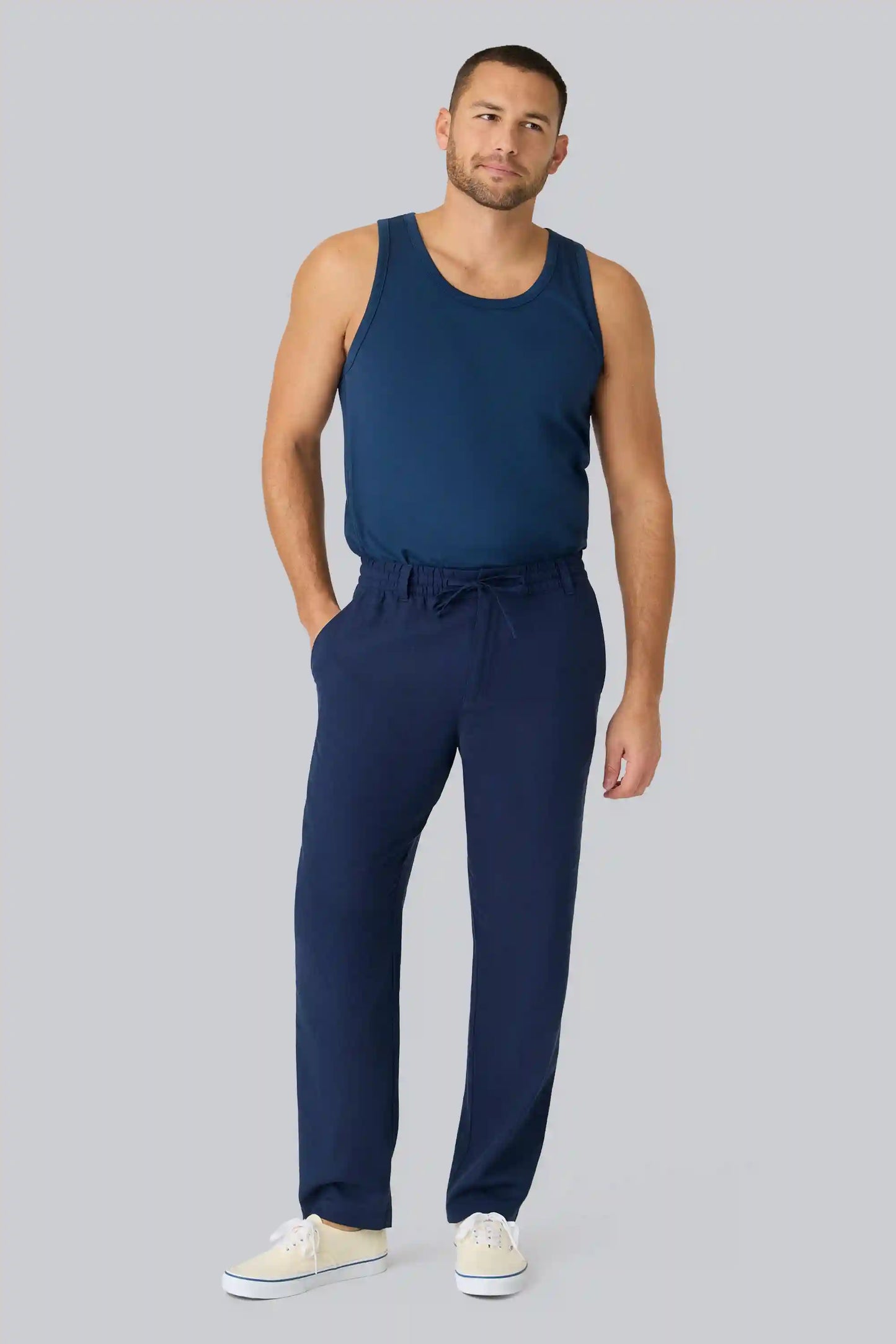 Linen Drawstring Pant