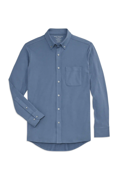 SILVER Pique Button Up