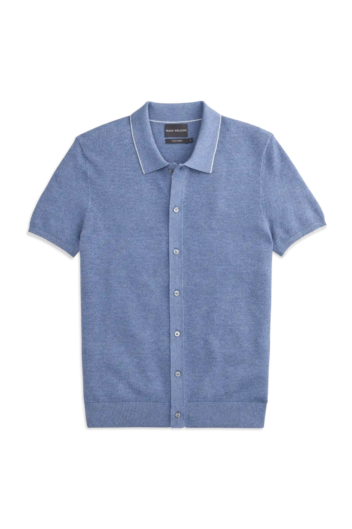 Tech Linen Button Up Sweater Polo