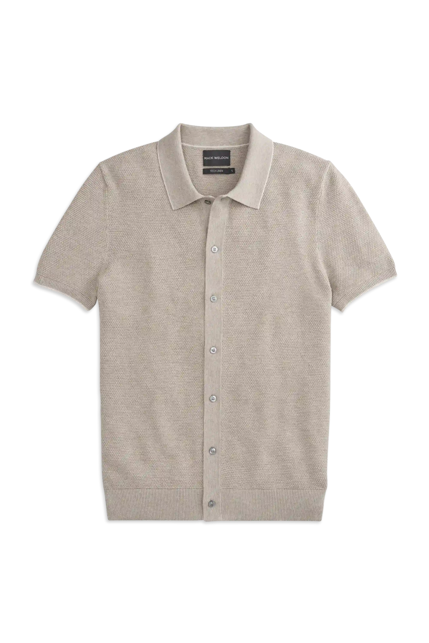 Tech Linen Button Up Sweater Polo