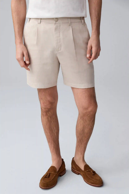 Tech Linen Pleated Short