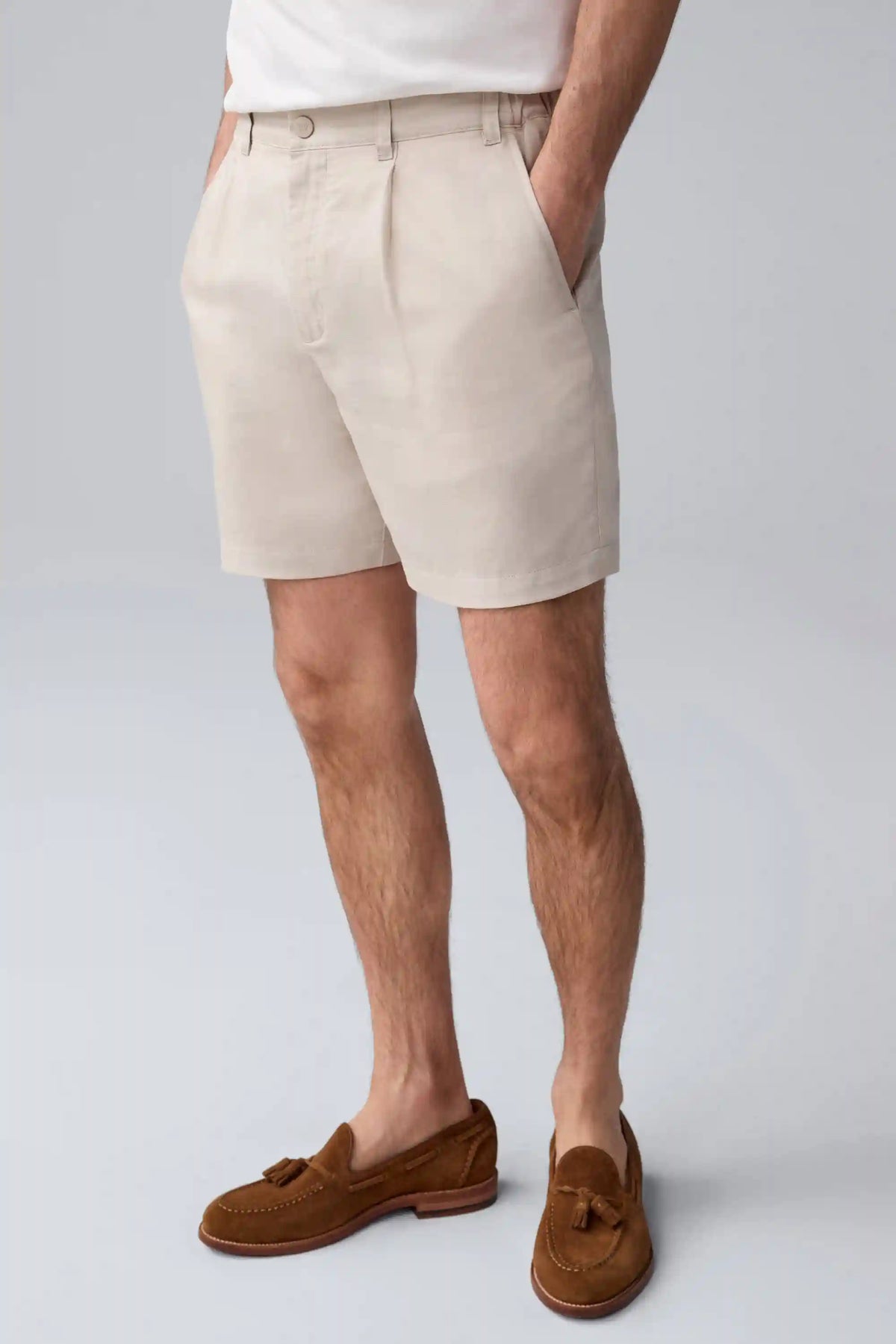 Tech Linen Pleated Short