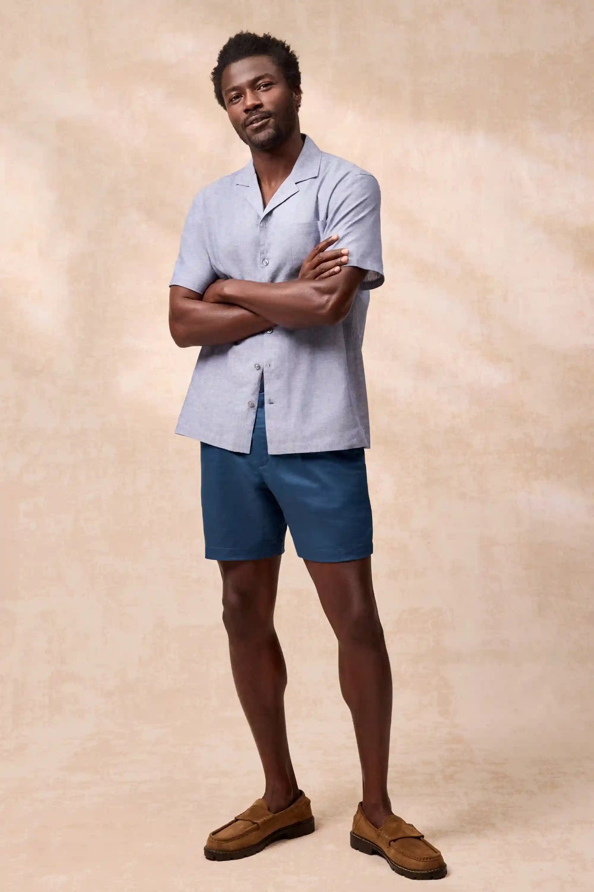 Tech Linen Pleated Short