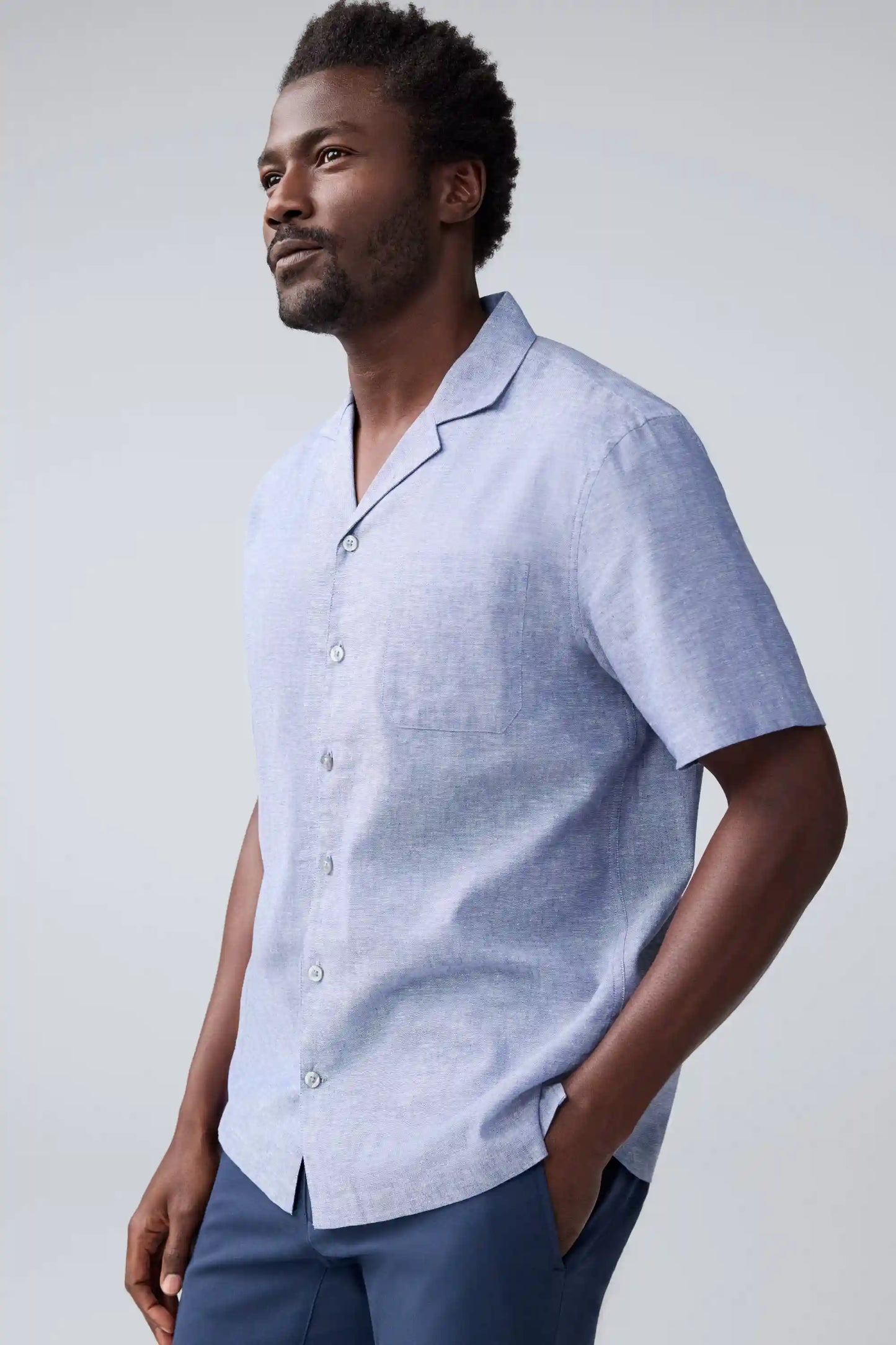 Tech Linen Camp Shirt