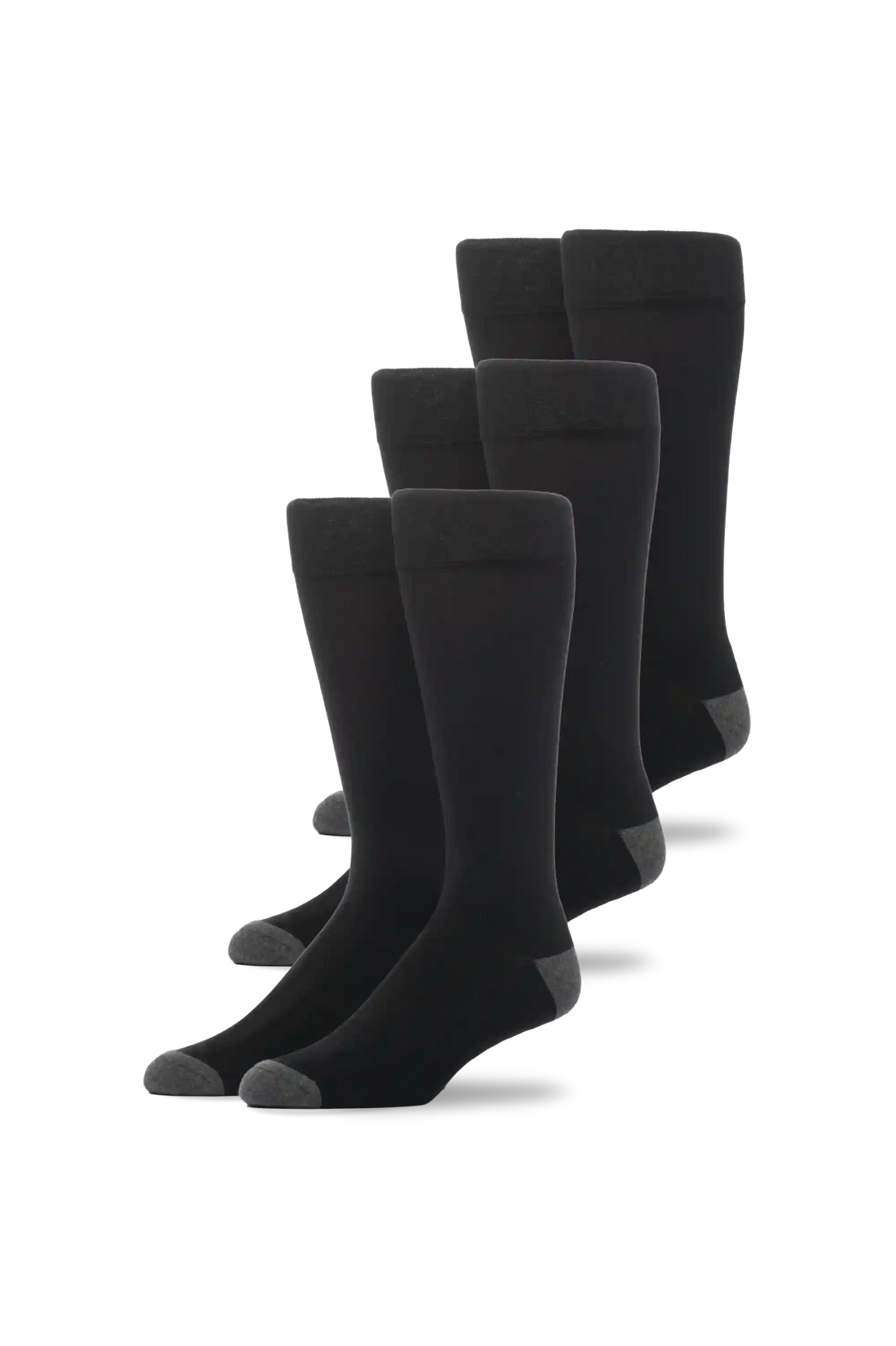 3-Pack SILVER Extended Crew Dress Sock