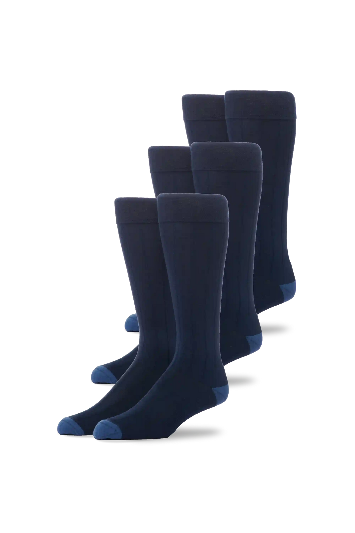 3-Pack SILVER Extended Crew Dress Sock