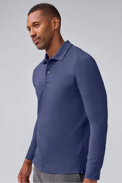 SILVER Long Sleeve Polo