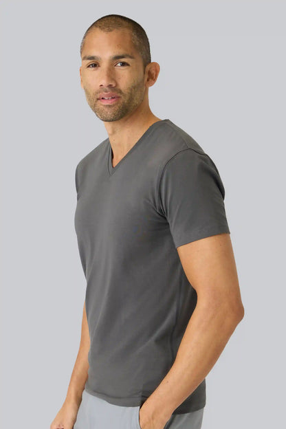 SILVER V-Neck T-Shirt