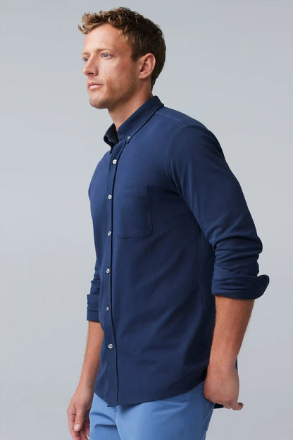 SILVER Pique Button Up