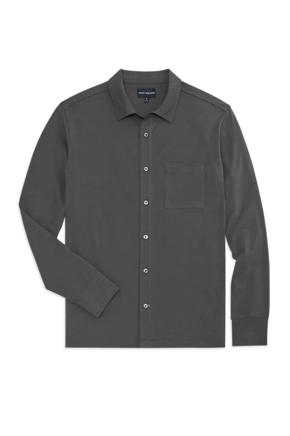 SILVER Jersey Button Up