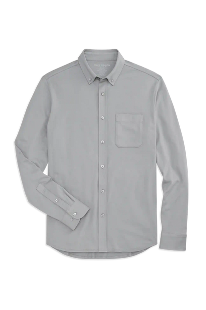 SILVER Pique Button Up