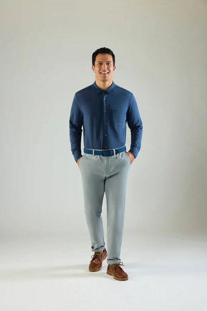 SILVER Jersey Button Up