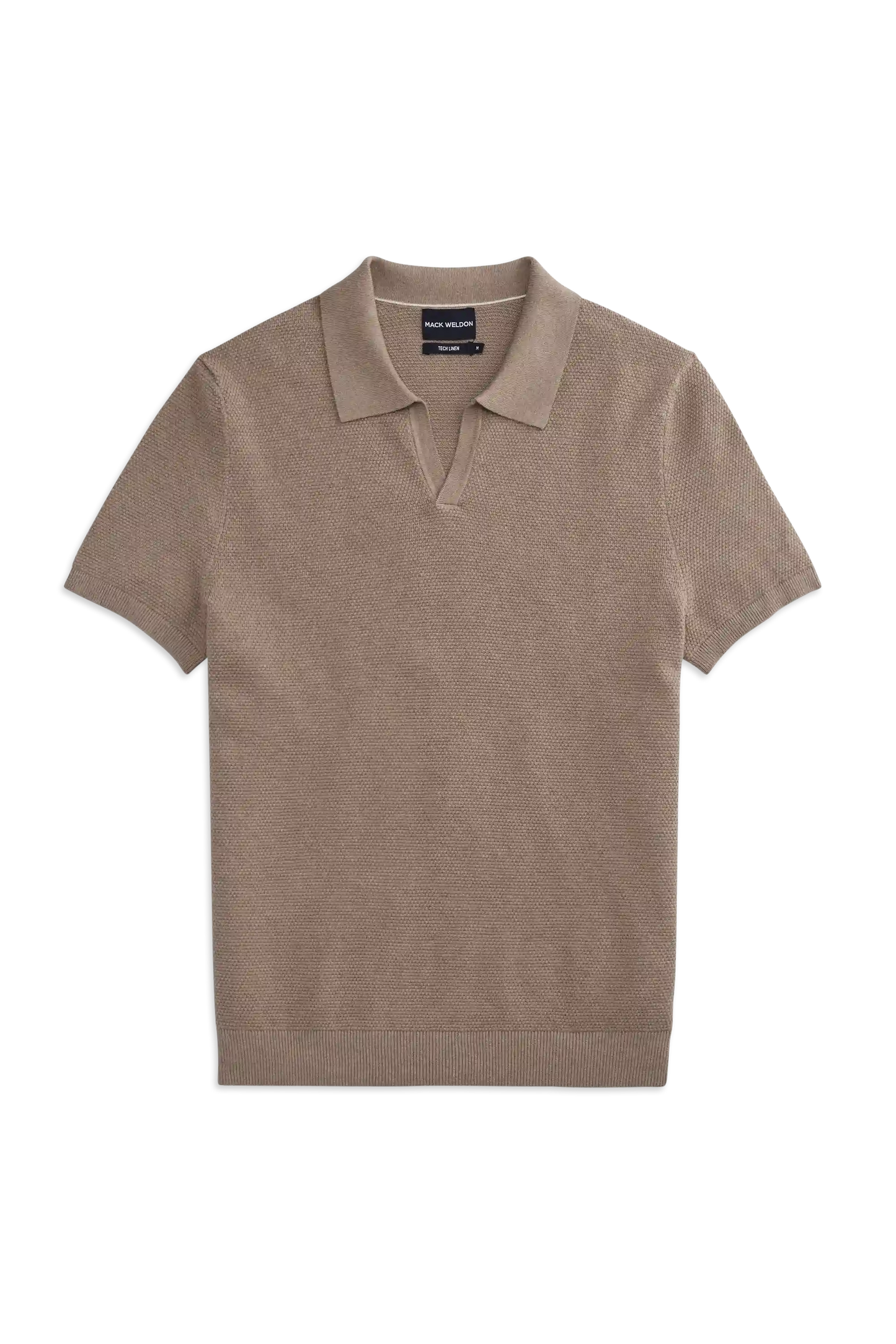 Tech Linen Johnny Collar Sweater Polo