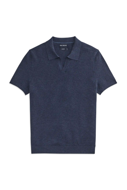 Tech Linen Johnny Collar Sweater Polo