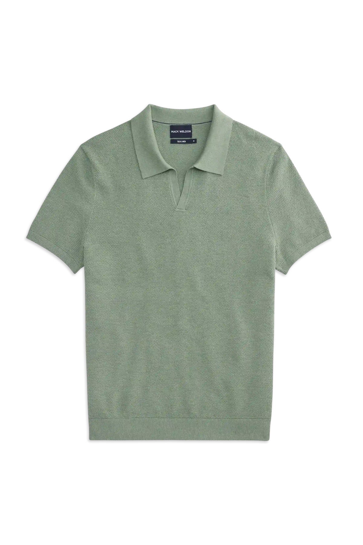 Tech Linen Johnny Collar Sweater Polo