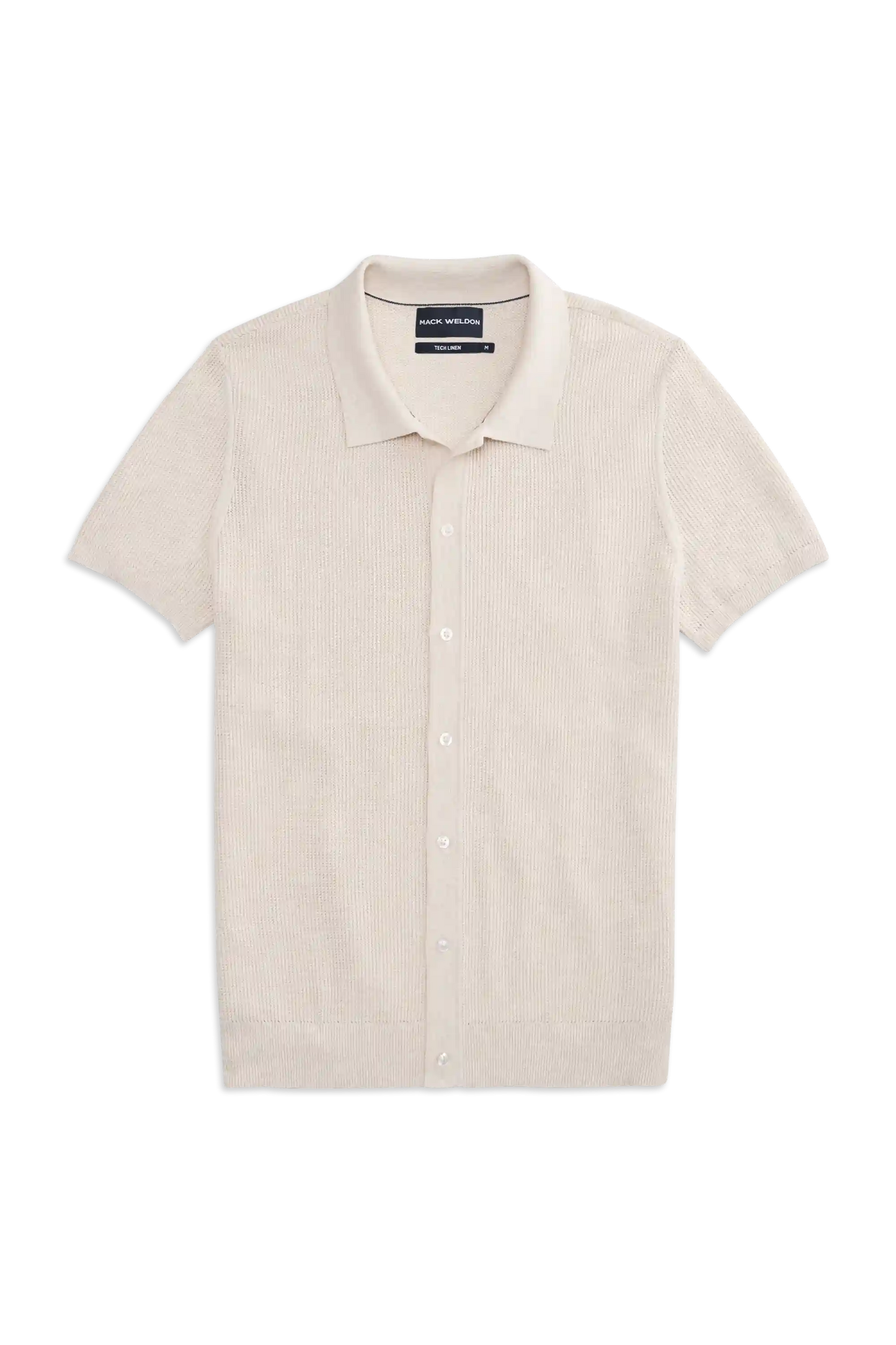 Tech Linen Button Up Sweater Polo