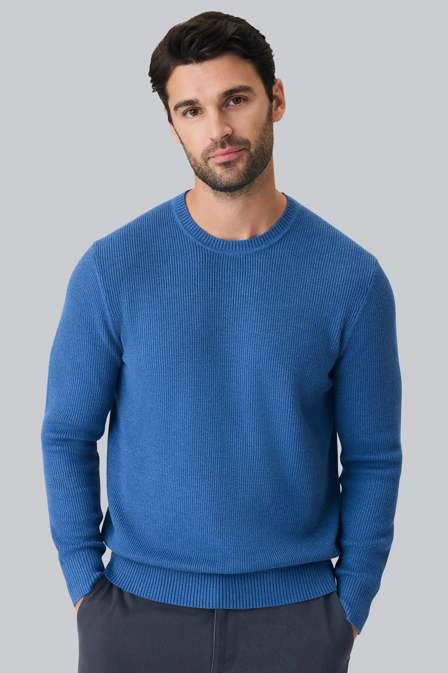 Tech Linen Long Sleeve Crew