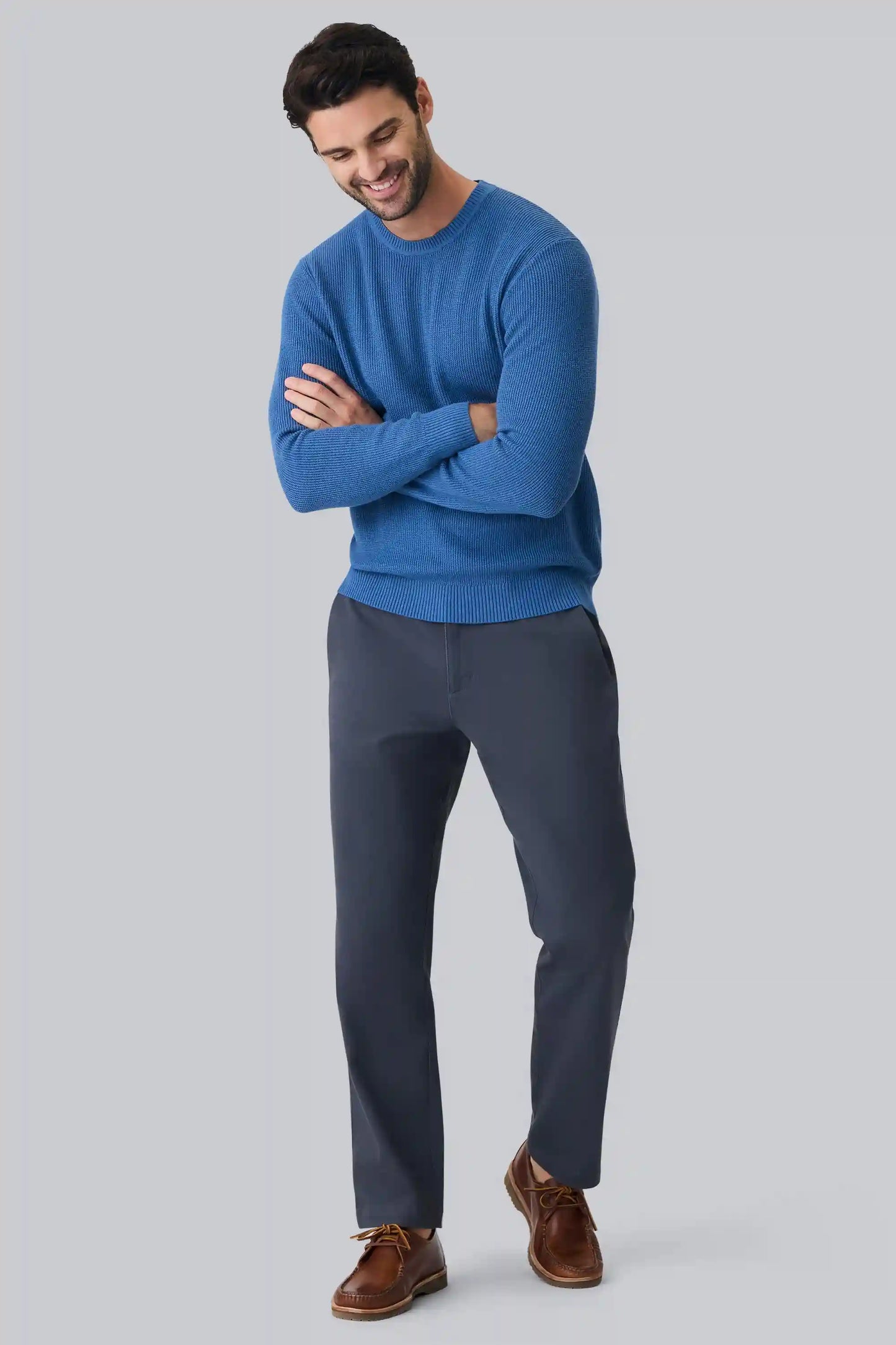 Tech Linen Long Sleeve Crew