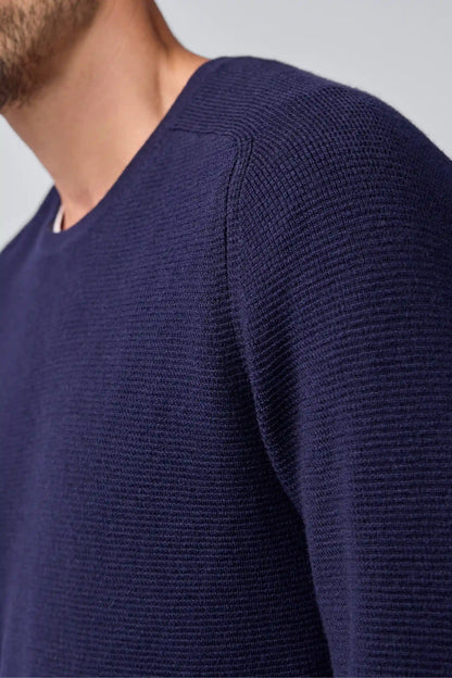 Tech Merino Waffle Crew Neck Sweater