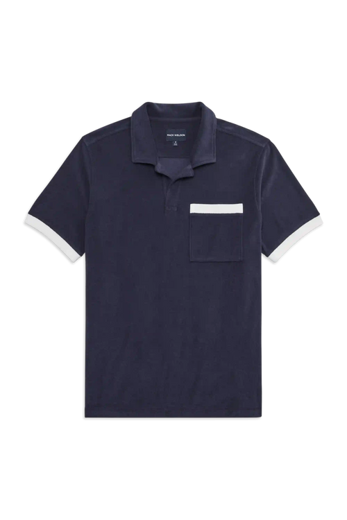 Terry Cloth Johnny Collar Polo
