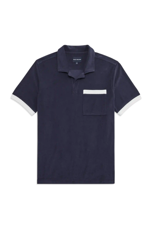 Terry Cloth Johnny Collar Polo