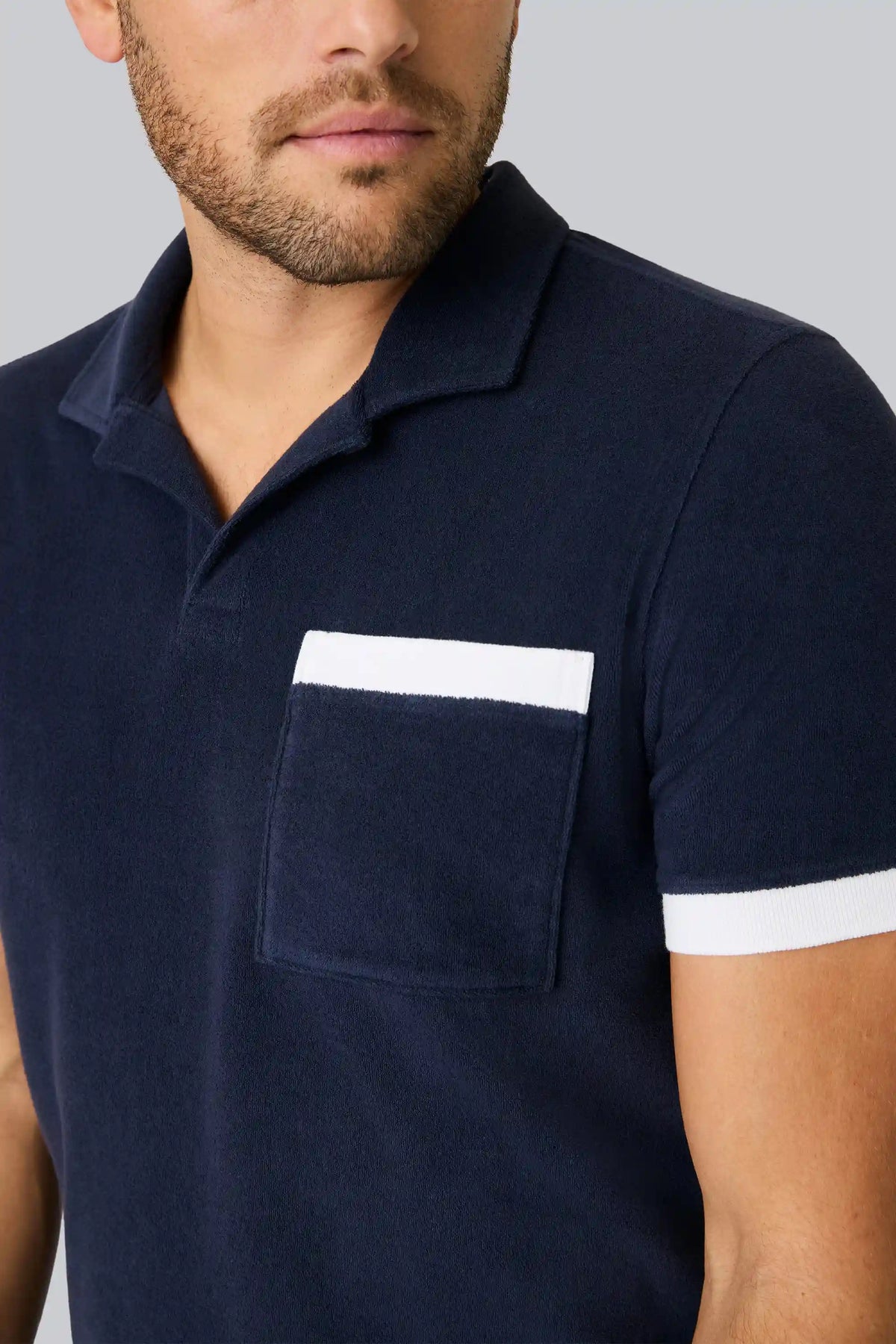Terry Cloth Polo + Shorts Set
