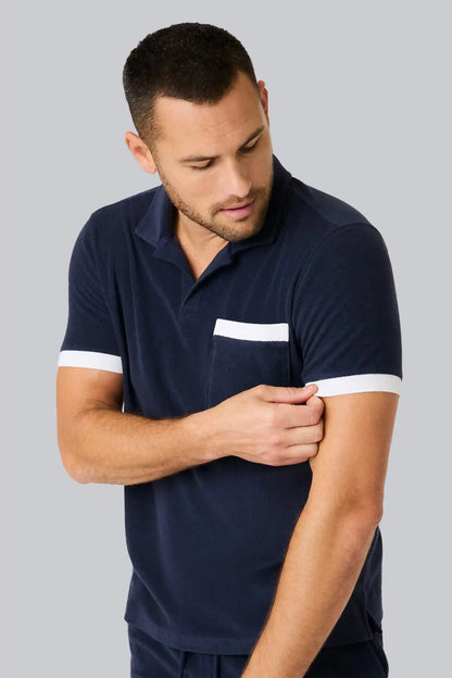 Terry Cloth Polo + Shorts Set