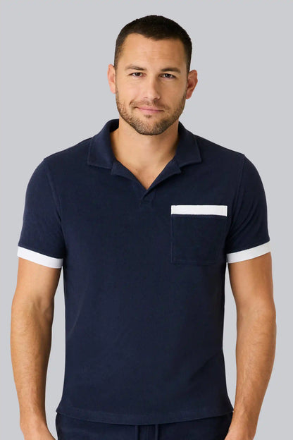 Terry Cloth Polo + Shorts Set