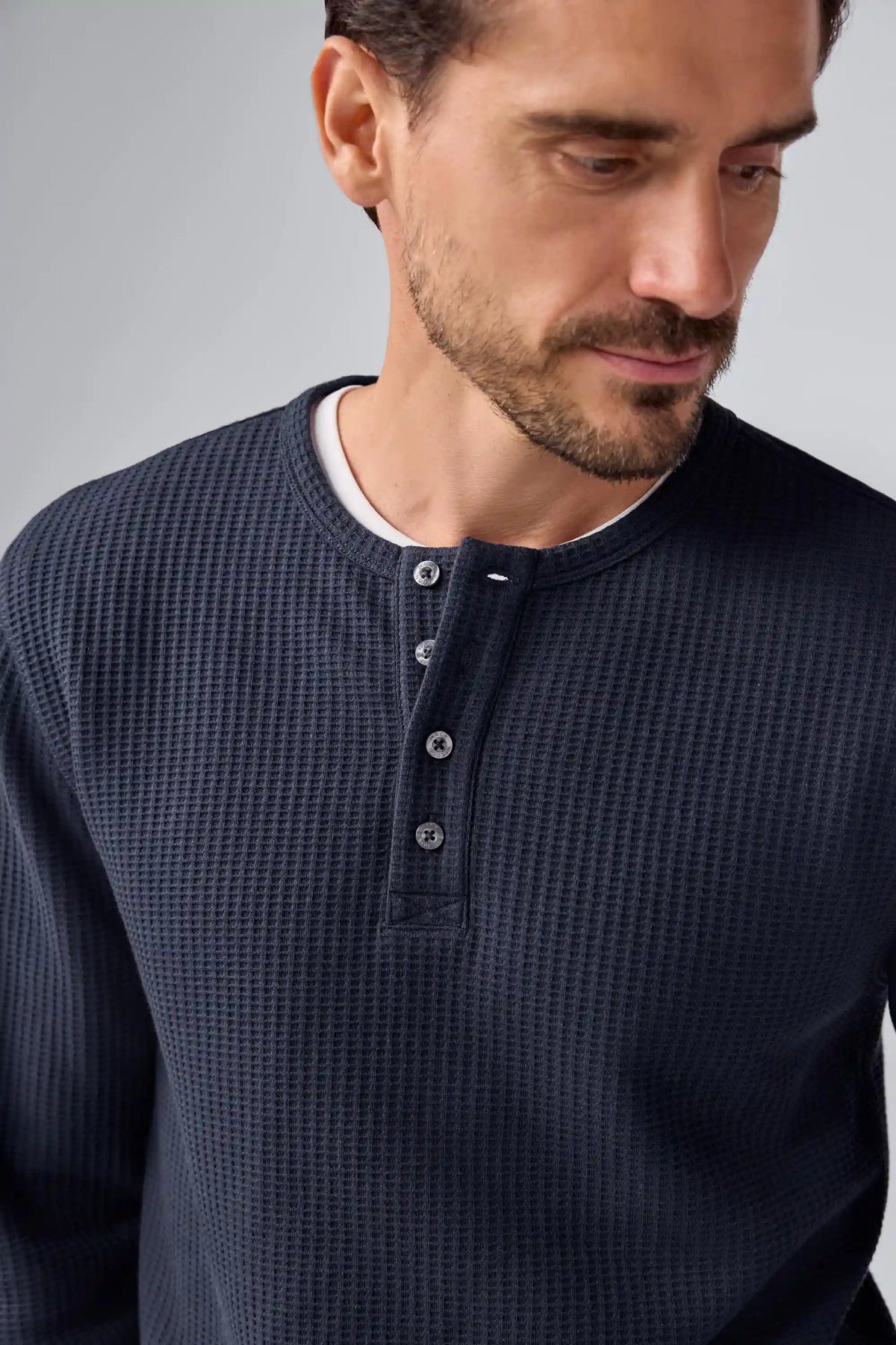 WARMKNIT Waffle Long Sleeve Henley